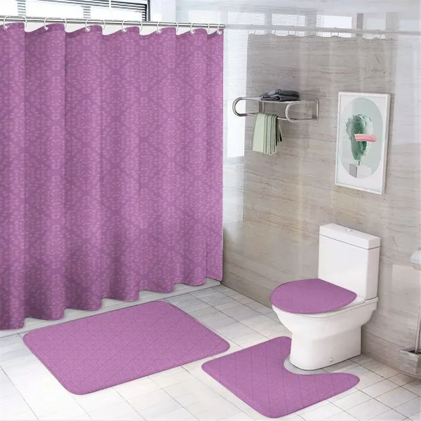 Curvy Floral Stems on a shower curtain