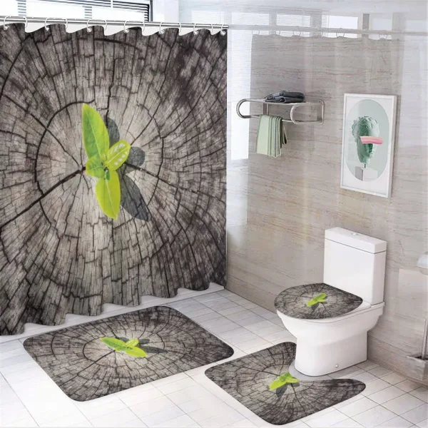 Dried Earth Planet on a shower curtain