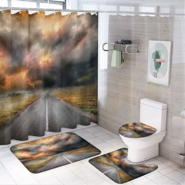 Dusty Storm Clouds on a shower curtain
