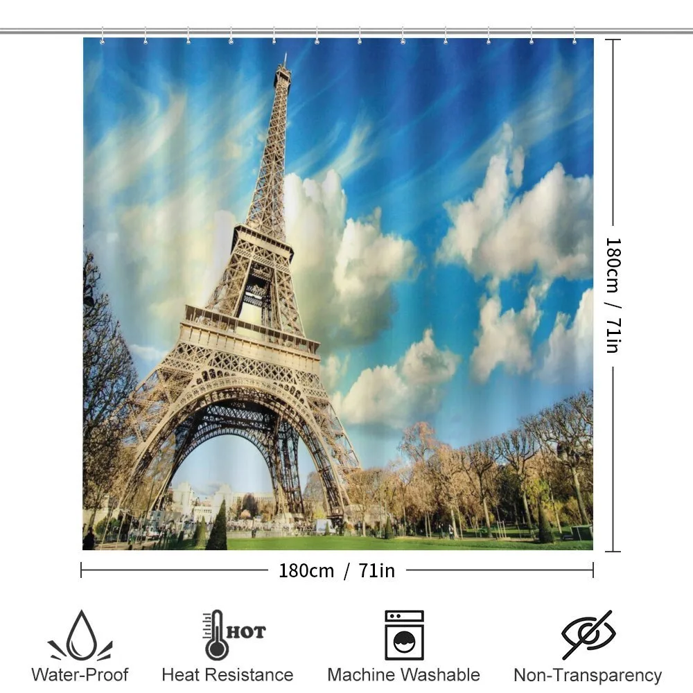 Eiffel Tower Autumn Trees — Detail 2