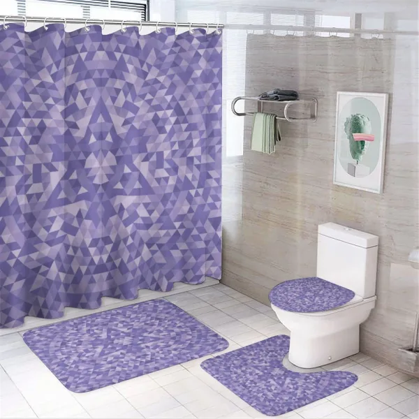Gradient Mosaic on a shower curtain
