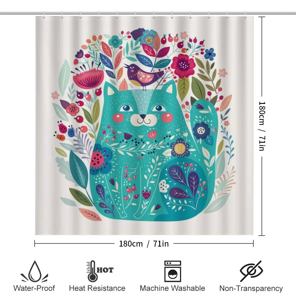 Kitty with Flower and Bird — Detail 2