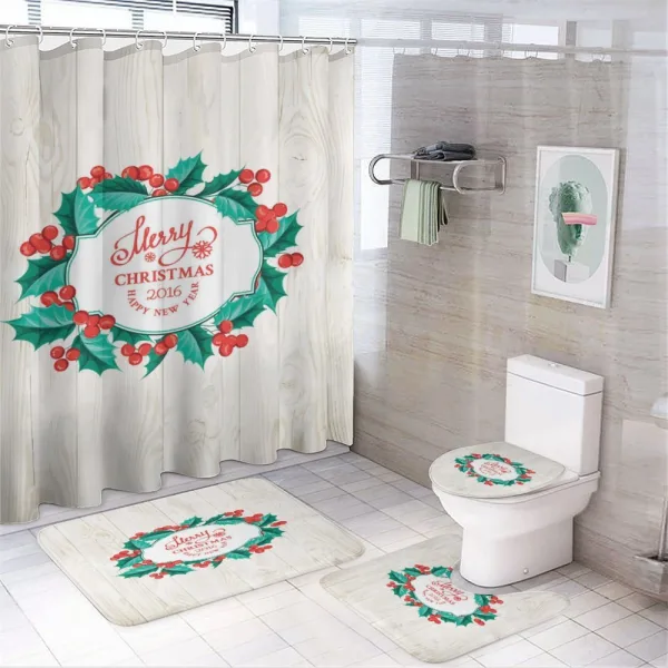 Mistletoe Board on a shower curtain