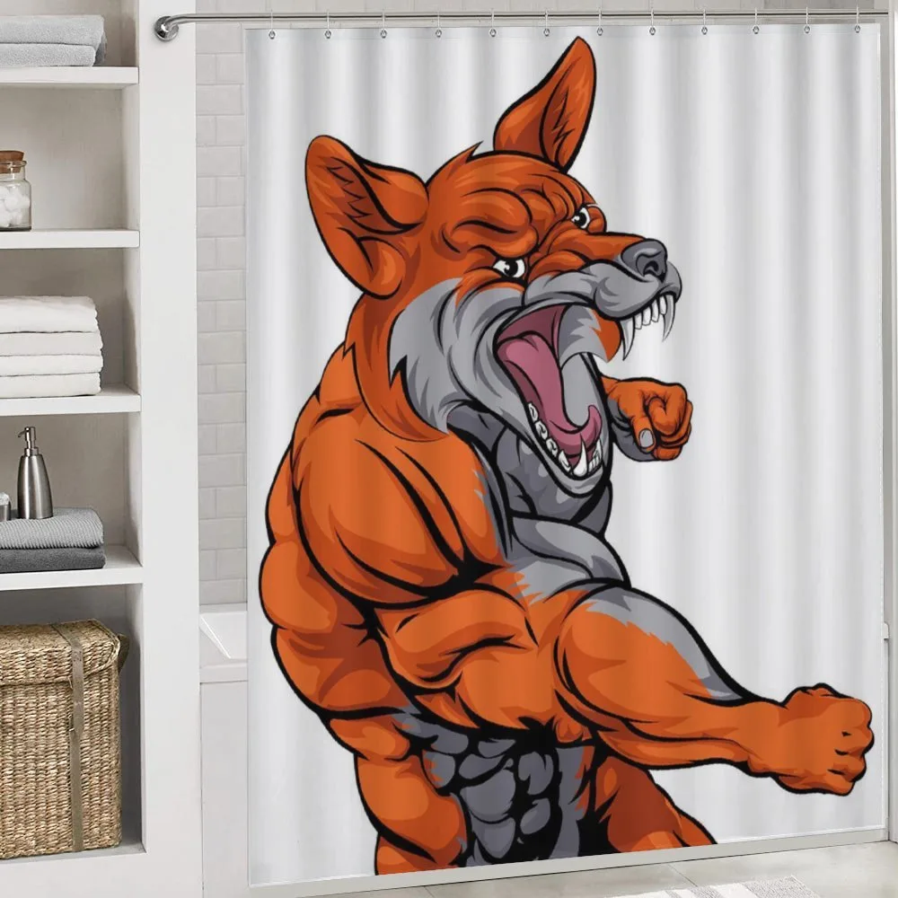 Muscular Sports Fox Mascot — Detail 4