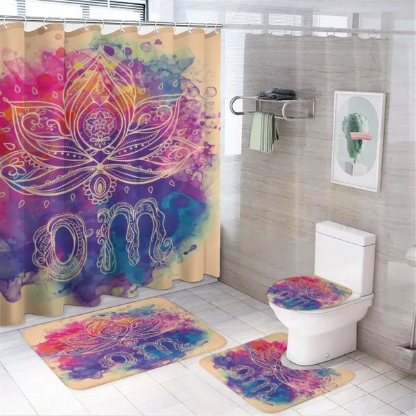 Psychedelic Oriental on a shower curtain