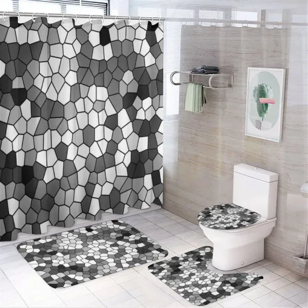 Stained Glass Mosaic on a shower curtain