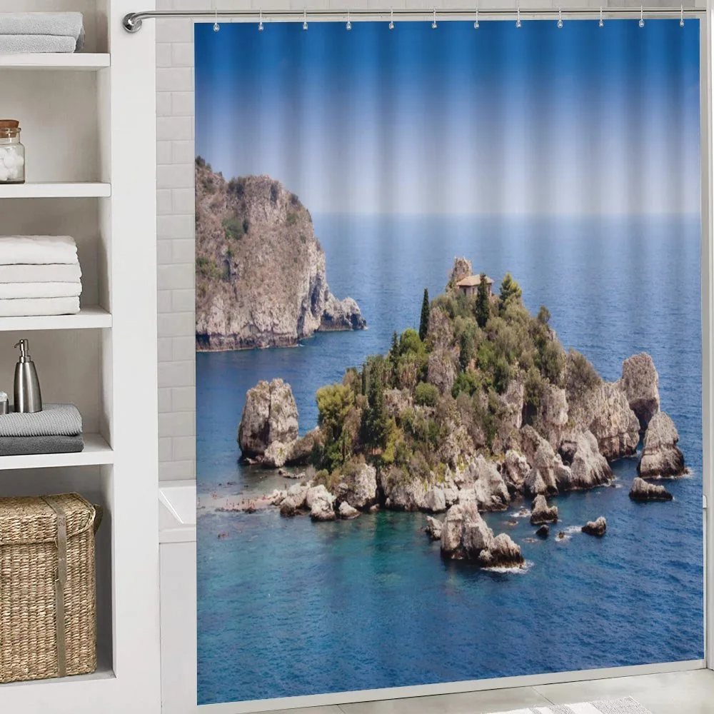 Taormina Beach Rocky Island — Detail 4
