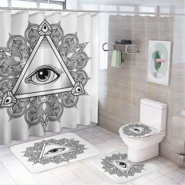 Vintage Tattoo Boho Occult on a shower curtain
