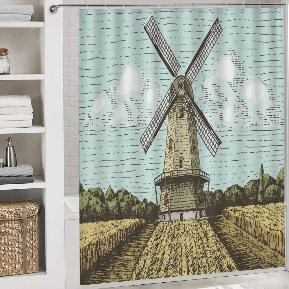 Windmill and Farmland — Detail 4