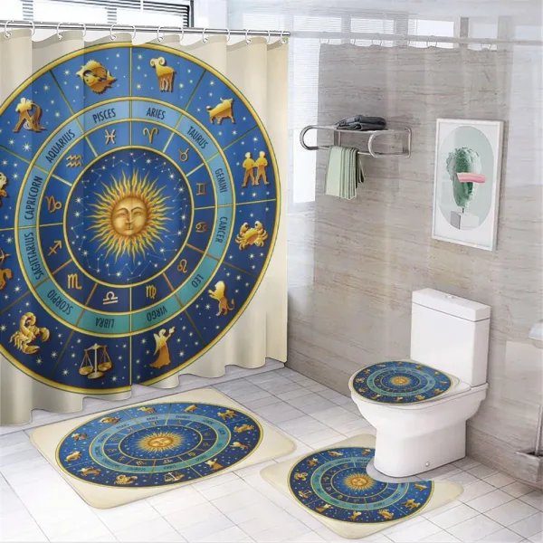 Astrological Signs on a shower curtain