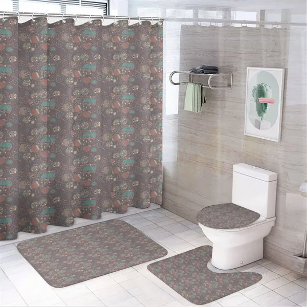Blossoming Bluebells on a shower curtain