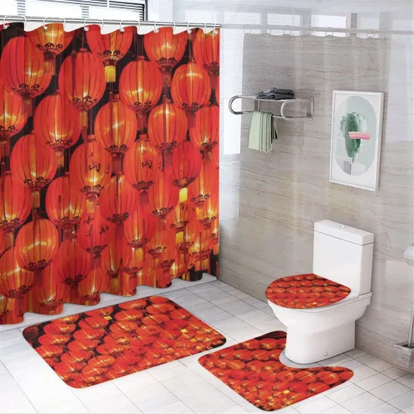 Chinese Lantern Festival on a shower curtain
