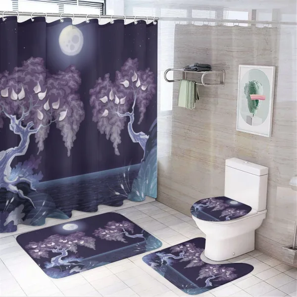 Dramatic Night on a shower curtain