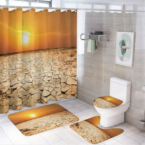 Drought Arid Country on a shower curtain