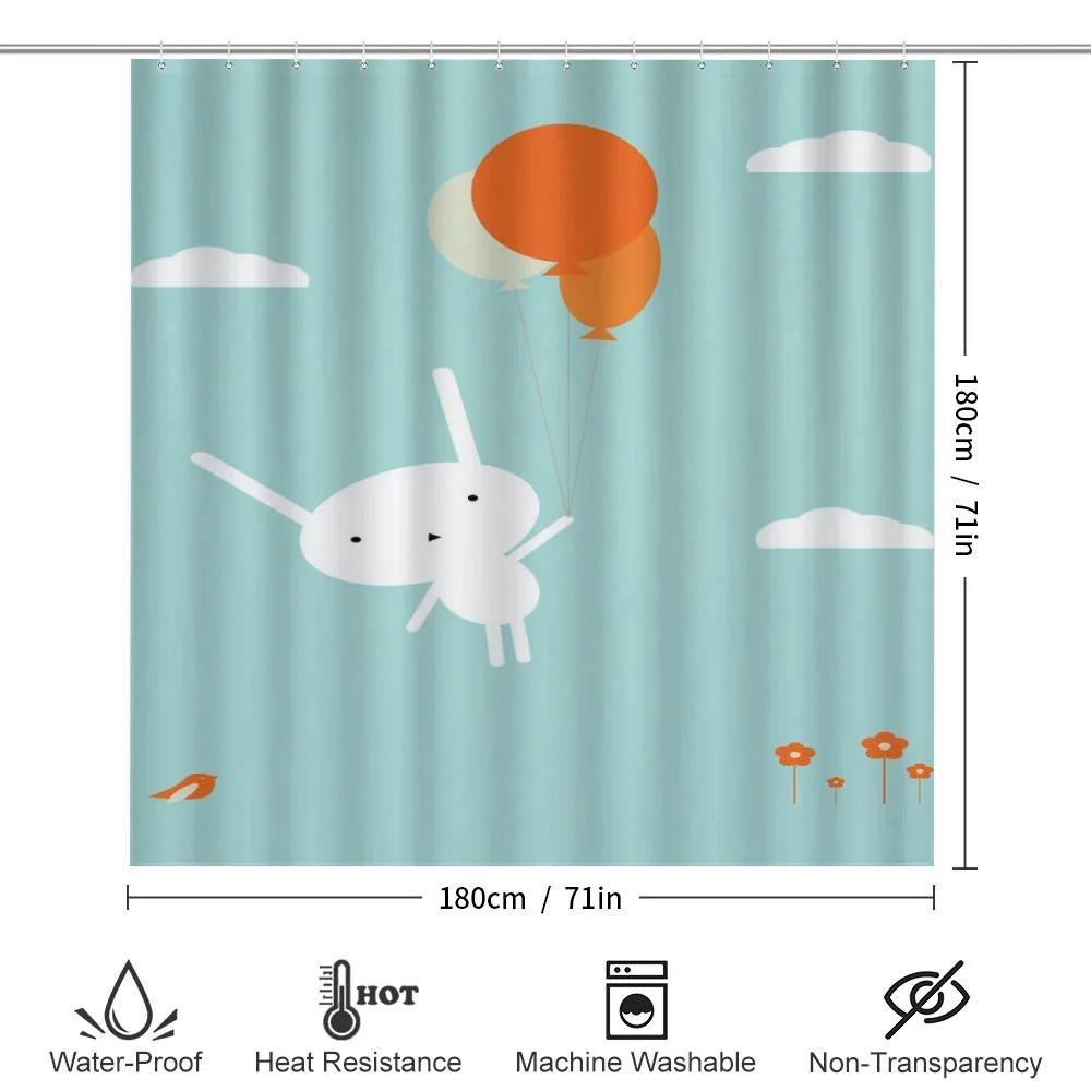 Flying Rabbit Balloons Sky — Detail 2
