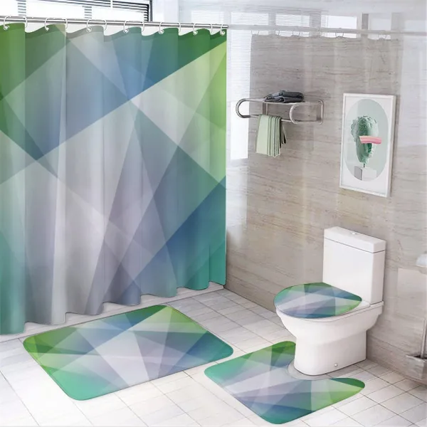 Futuristic Shapes on a shower curtain