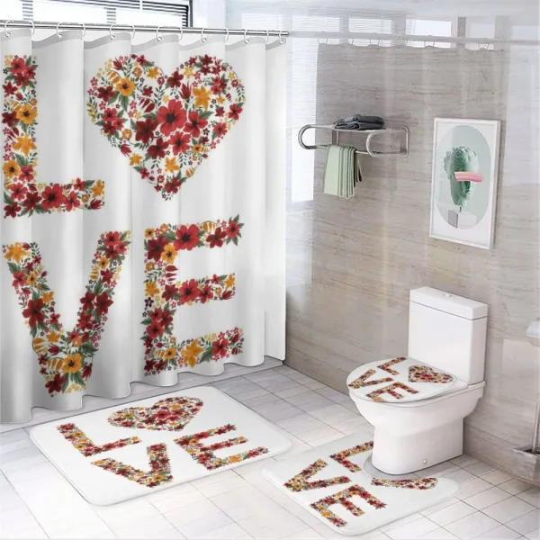 Garden Fowers on a shower curtain