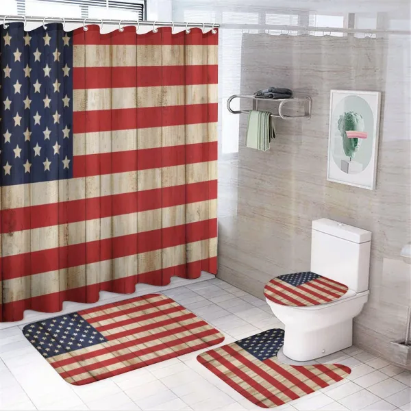 Independence Day in July on a shower curtain