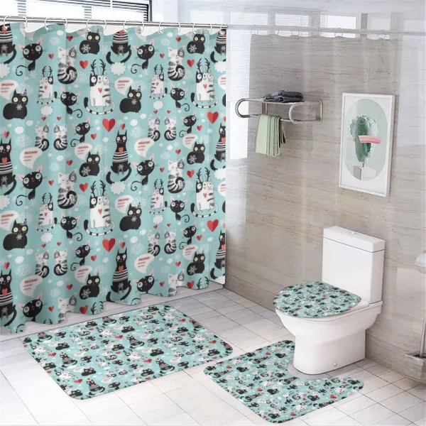 Kitties Love Daydreaming on a shower curtain