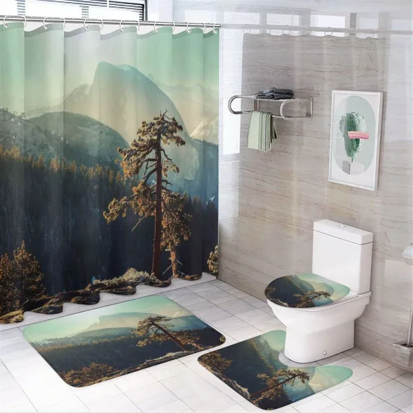 Misty Morning Yosemite on a shower curtain