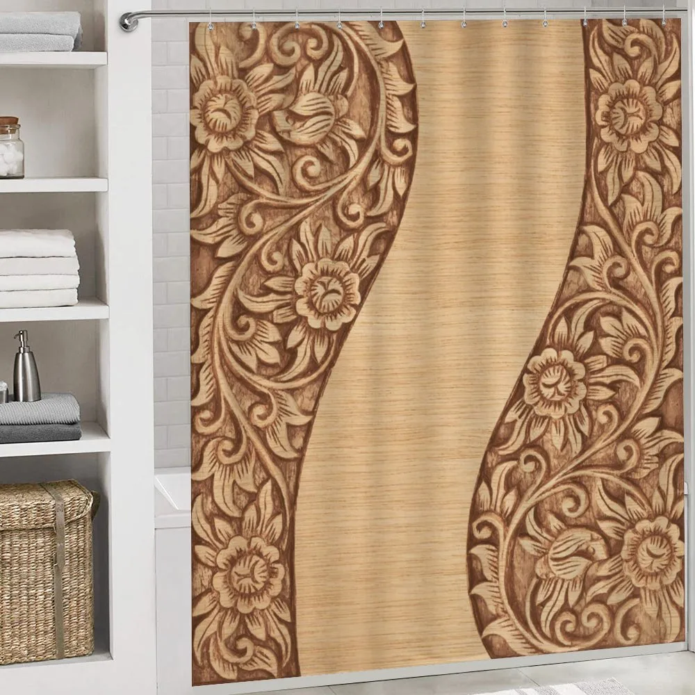 Monochrome Tones Ornate Wood — Detail 4