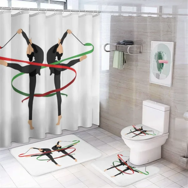 Olympic Sports Theme on a shower curtain