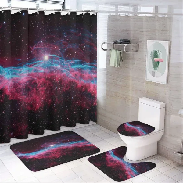 Outer Space Stars Galaxy on a shower curtain