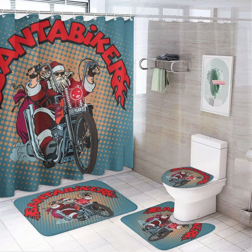 Pop Art Retro Biker Santa — Your design