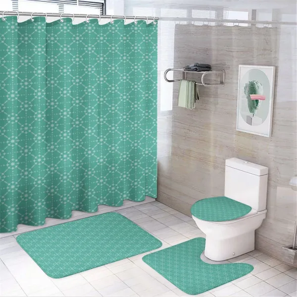 Retro Star Pattern on a shower curtain