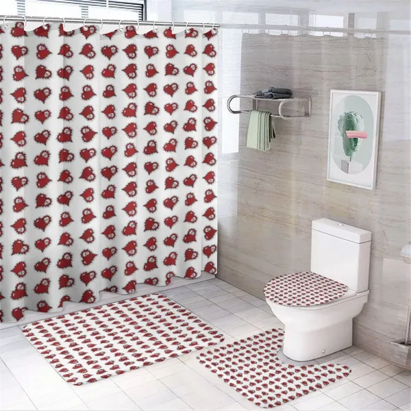 Skeleton Hearts on a shower curtain