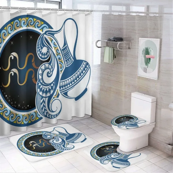 Aquarius Sign on a shower curtain
