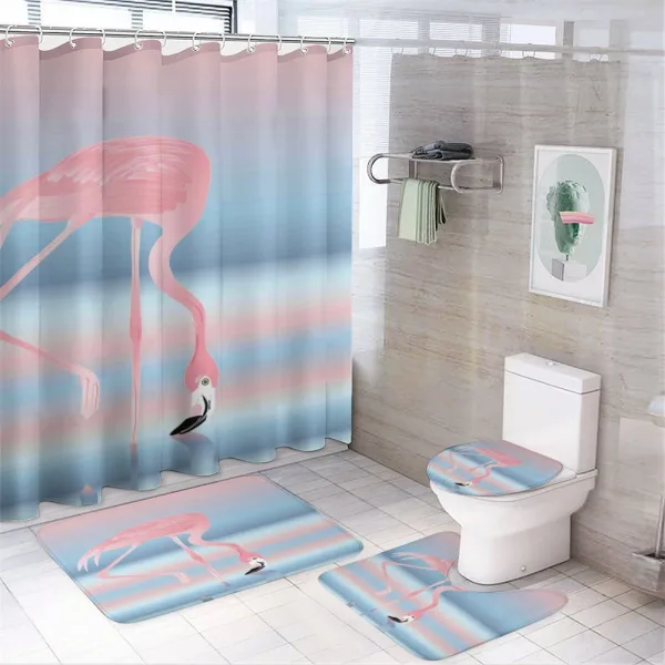 Birds in Love Lake on a shower curtain