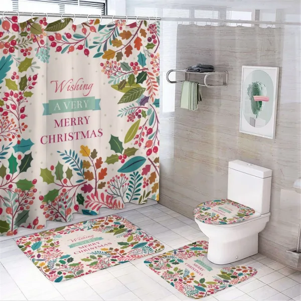 Blossoms Herbs on a shower curtain