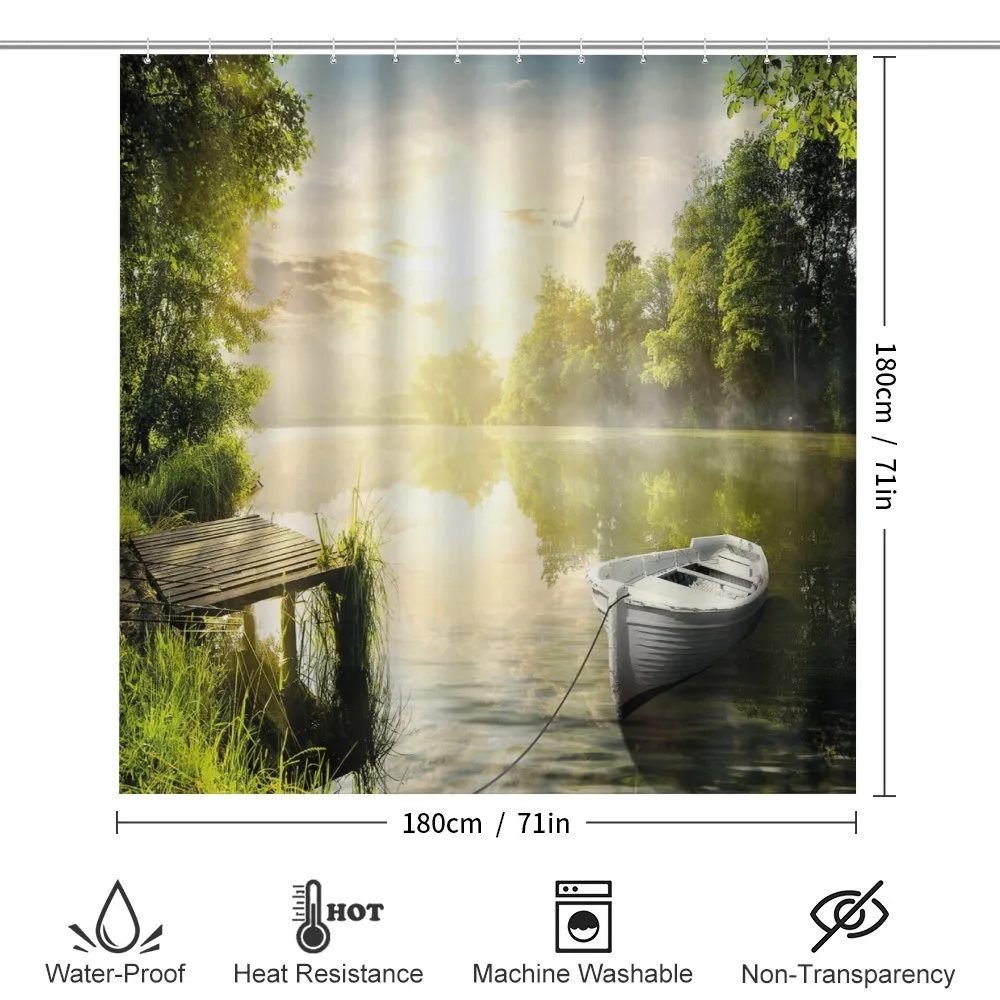 Boat by Foggy Lake Deck — Detail 2