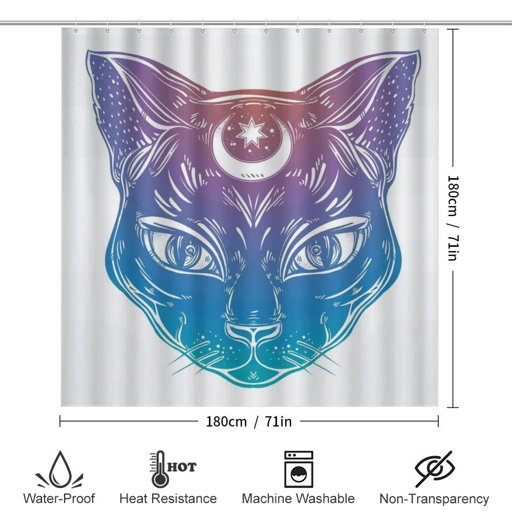 Cat Head Moon and Star — Detail 2