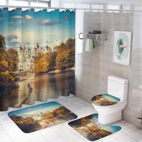 Colored Baroque Heritage on a shower curtain