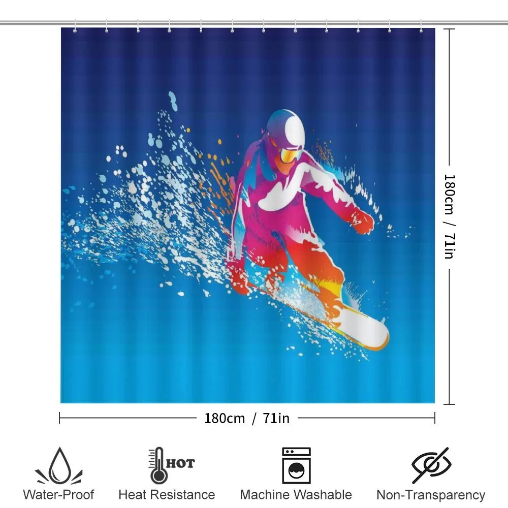 Colorful Snowboarding Man — Detail 2