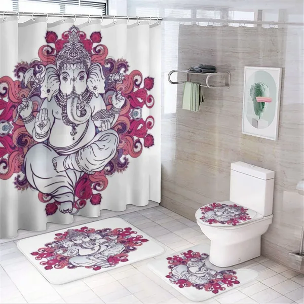 Elephant Eastern Style on a shower curtain