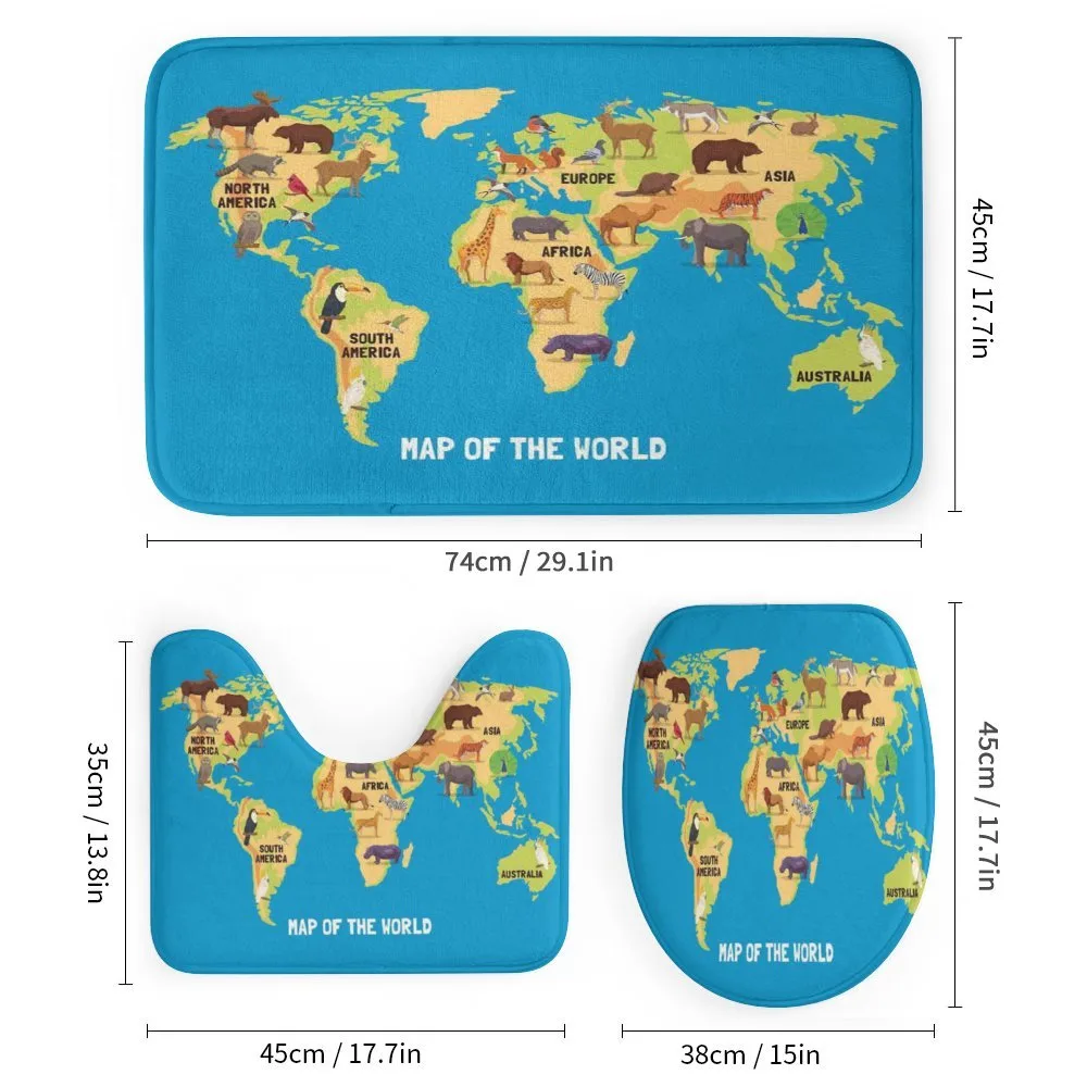 Flat Map of World — Detail 1