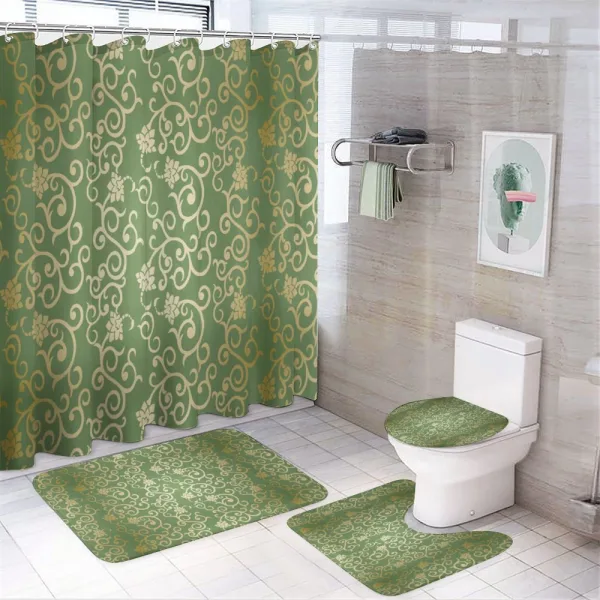 Floral Curls on a shower curtain