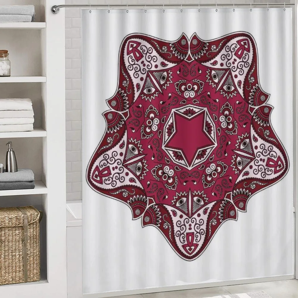 Maroon Mandala Asian — Detail 4