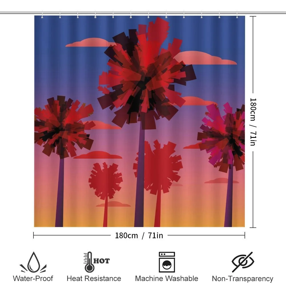 Modern Sunset Tropic Trees — Detail 2
