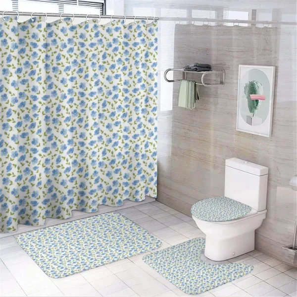 Old Vintage Flowers on a shower curtain