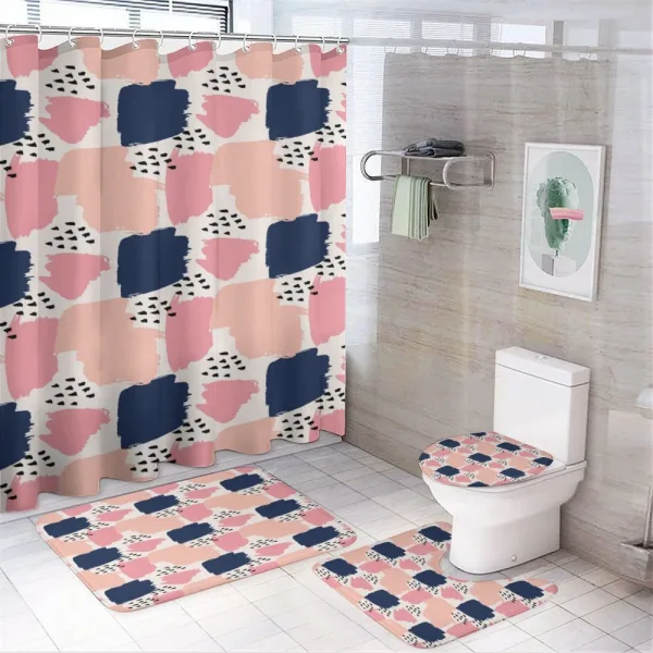 Pastel Art Pattern on a shower curtain