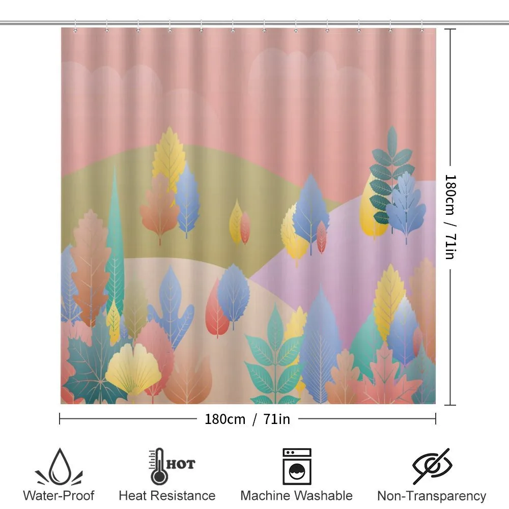 Pastel Fall Leaves — Detail 2