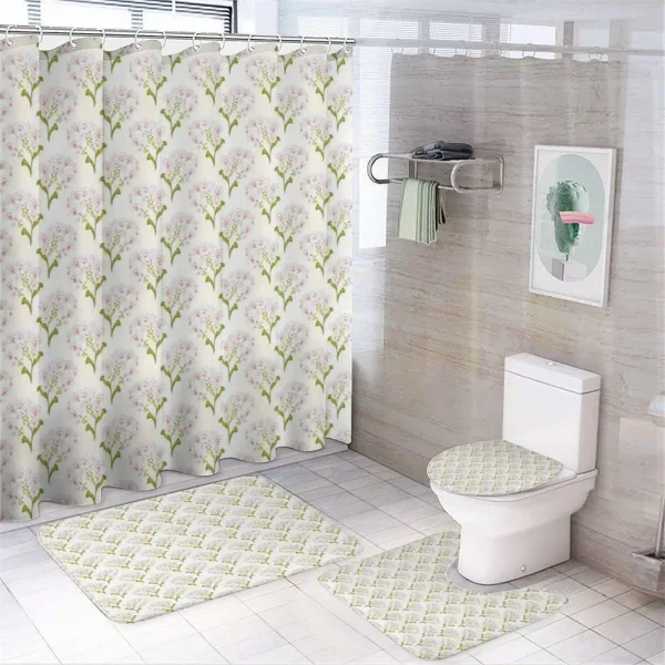 Phalaenopsis White Flowers on a shower curtain
