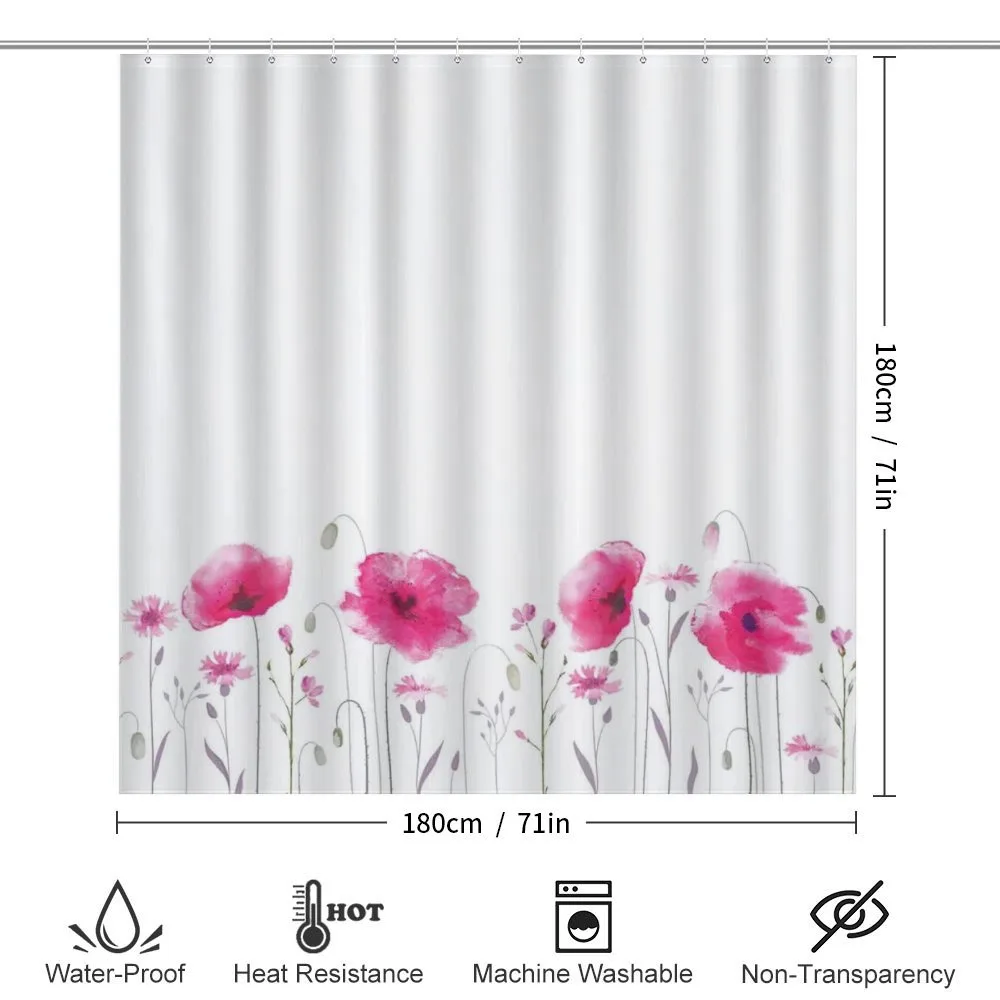 Pink Poppy Flowers Art — Detail 2