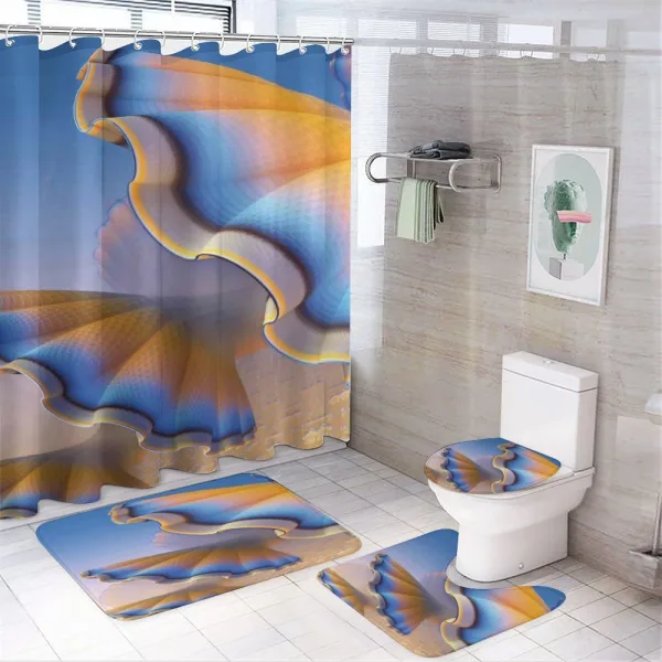 Sci Fi Shell on a shower curtain