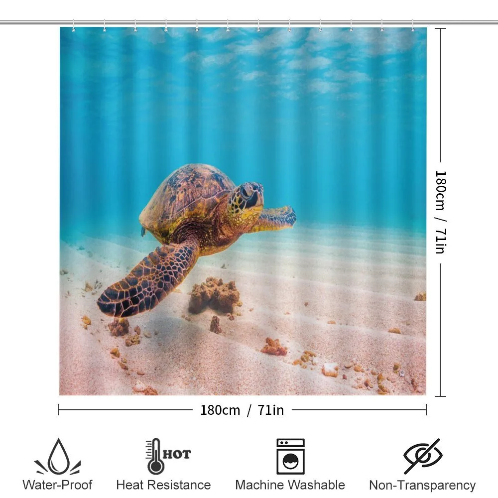 Sea Turtle Underwater — Detail 2