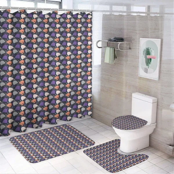 Spooky and Funny Dots on a shower curtain